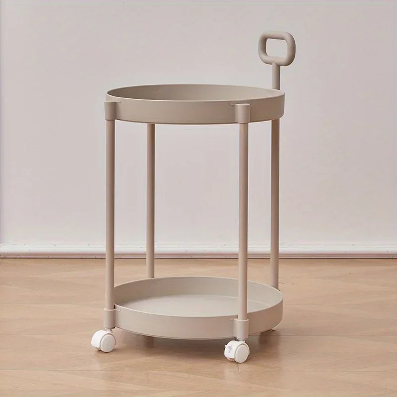Aetherelle - 2-Laagse Bijzettafel op Wielen met Handvat - Image 4