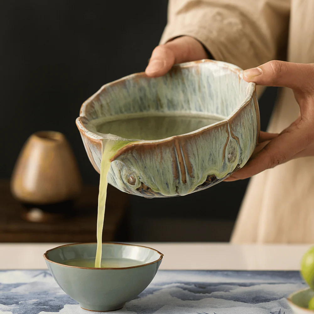 Aikoren – 8 Delige Matcha Theeset met Handgemaakte Keramische Kom 550ml - Image 4