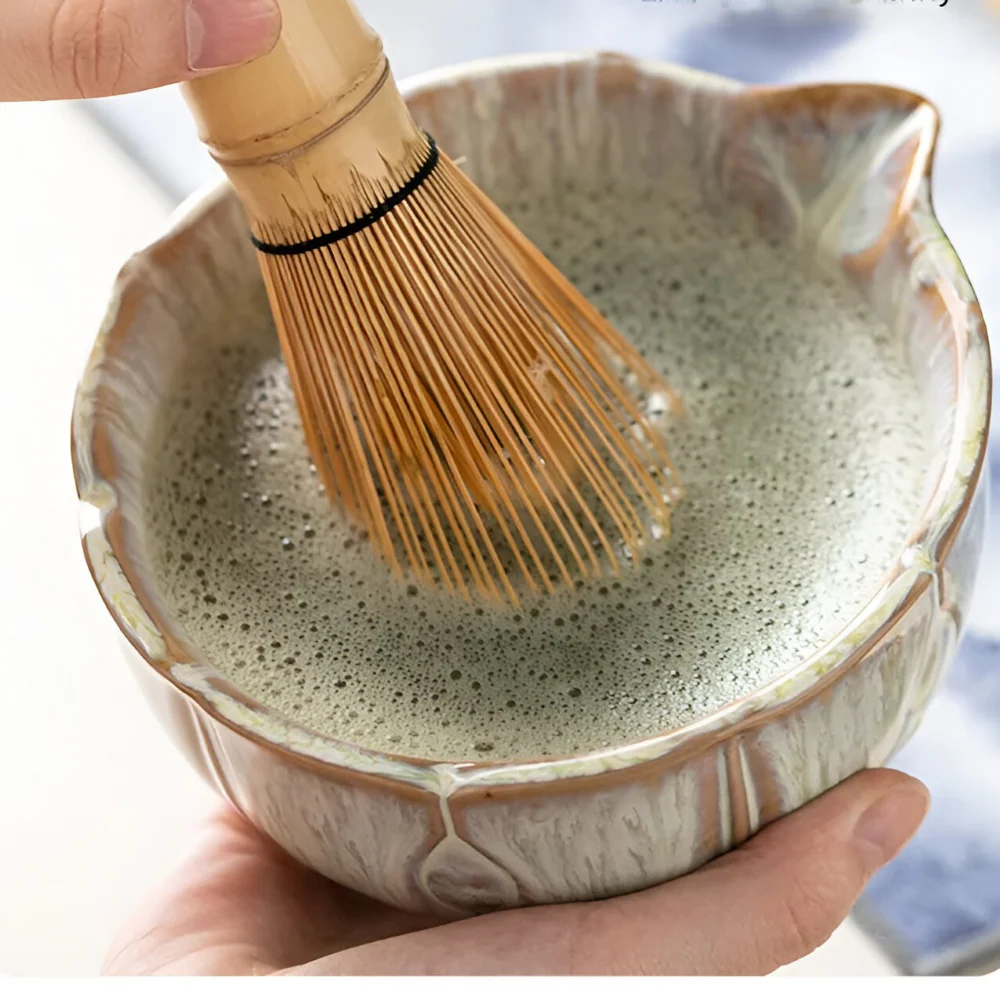 Aikoren – 8 Delige Matcha Theeset met Handgemaakte Keramische Kom 550ml - Image 5
