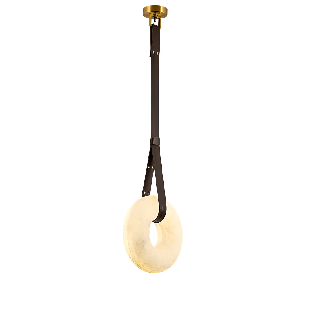 Alavian – Alabaster Leren Hanglamp