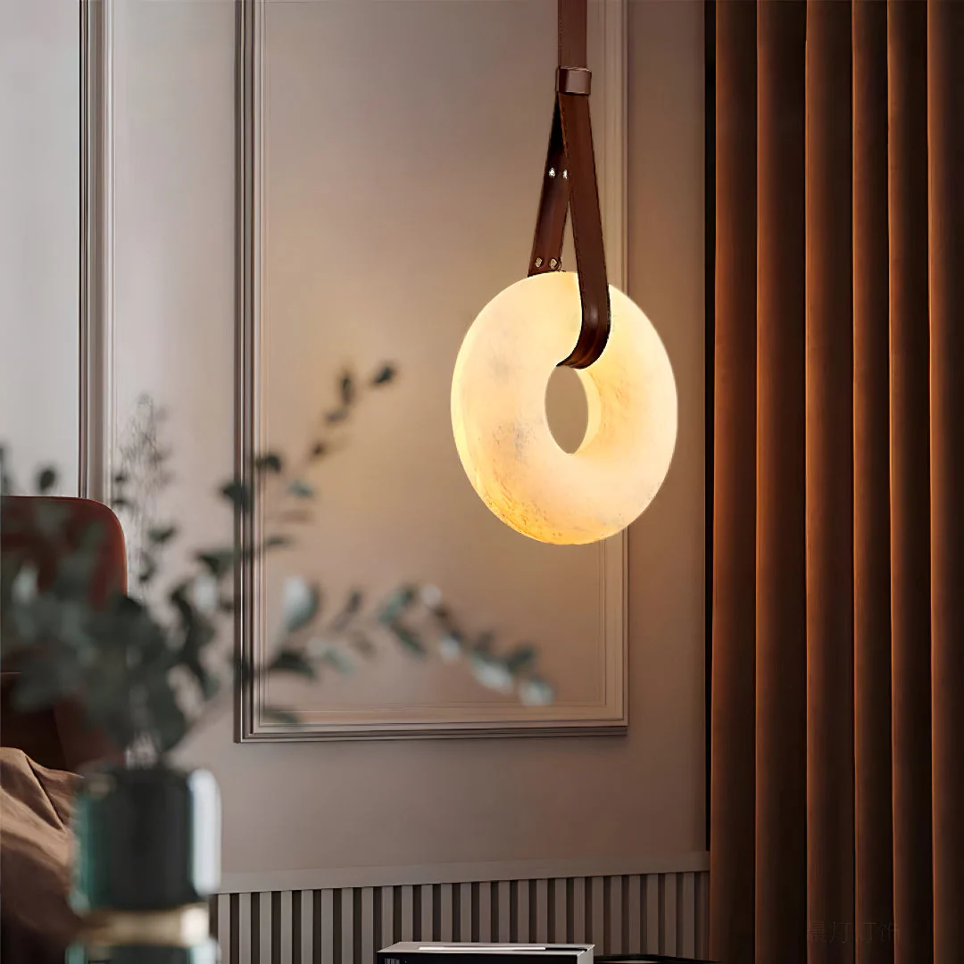 Alavian – Alabaster Leren Hanglamp - Image 11