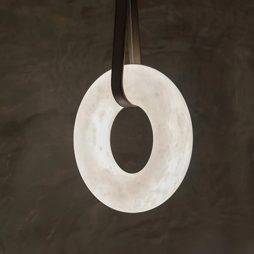 Alavian – Alabaster Leren Hanglamp - Image 12