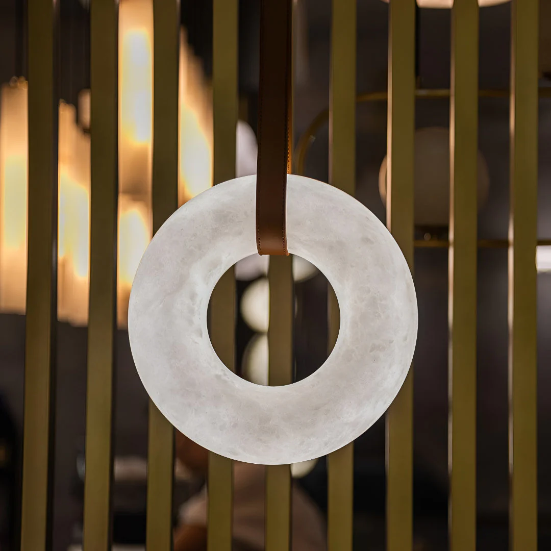 Alavian – Alabaster Leren Hanglamp - Image 14