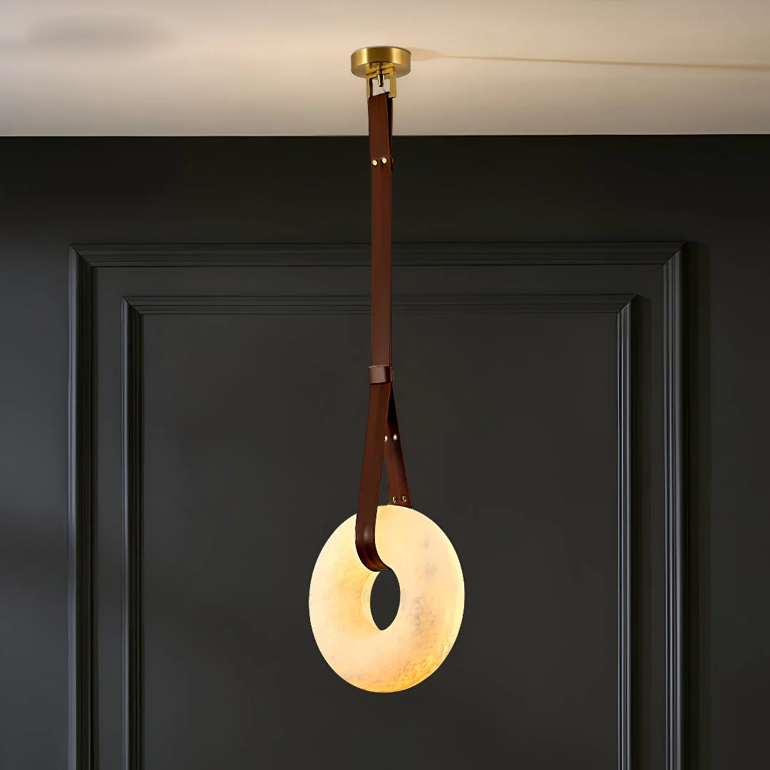 Alavian – Alabaster Leren Hanglamp - Image 15