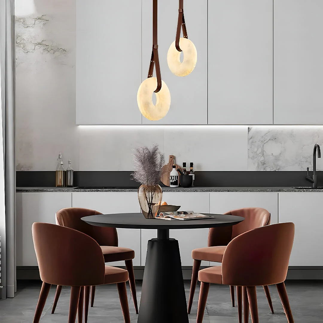 Alavian – Alabaster Leren Hanglamp - Image 16