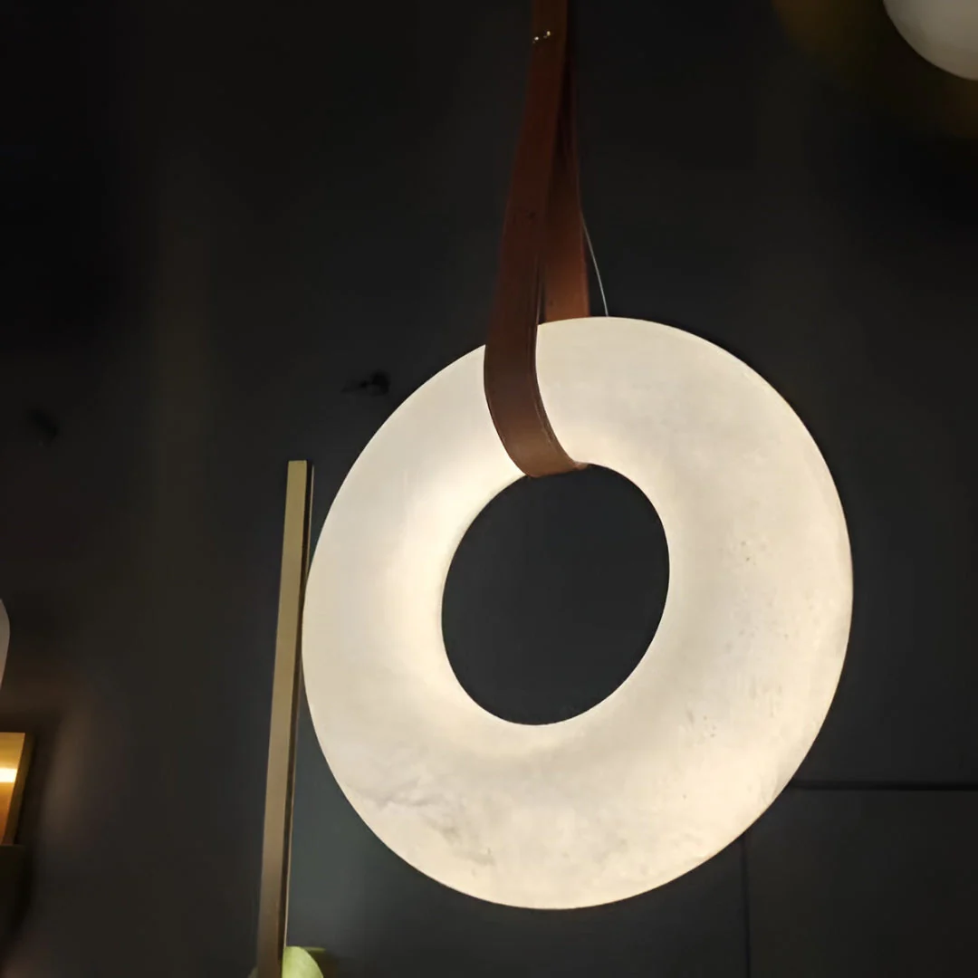 Alavian – Alabaster Leren Hanglamp - Image 19