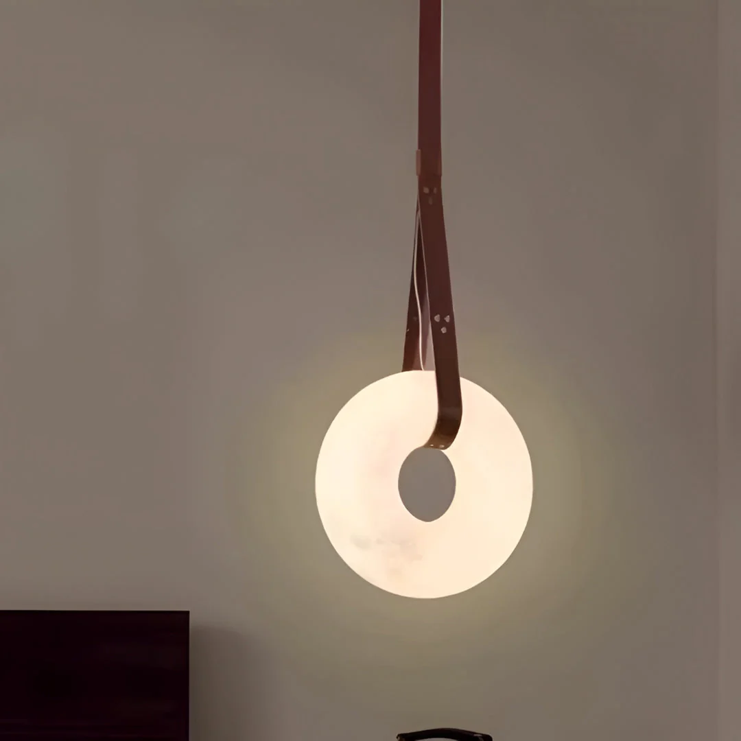 Alavian – Alabaster Leren Hanglamp - Image 4