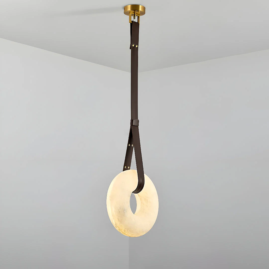 Alavian – Alabaster Leren Hanglamp - Image 6