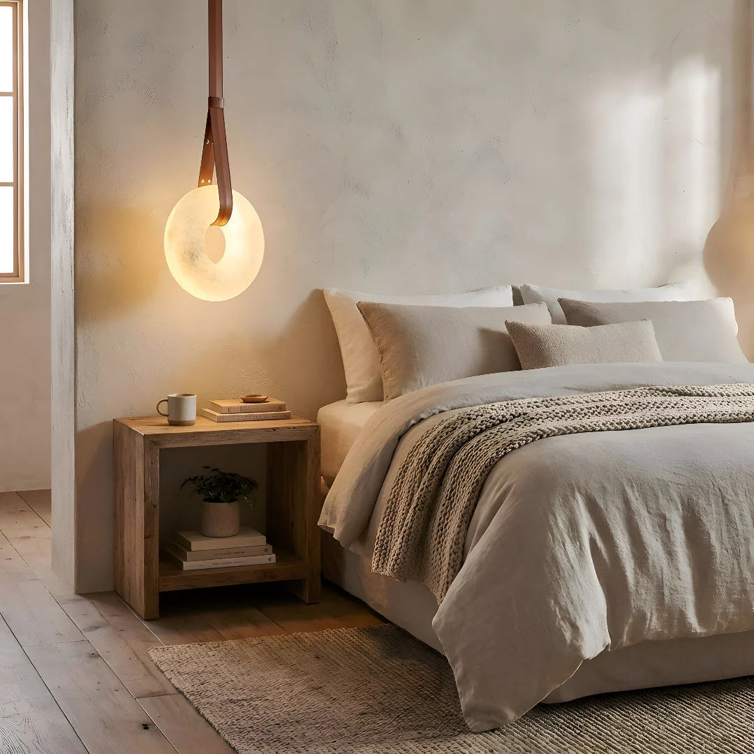 Alavian – Alabaster Leren Hanglamp - Image 7