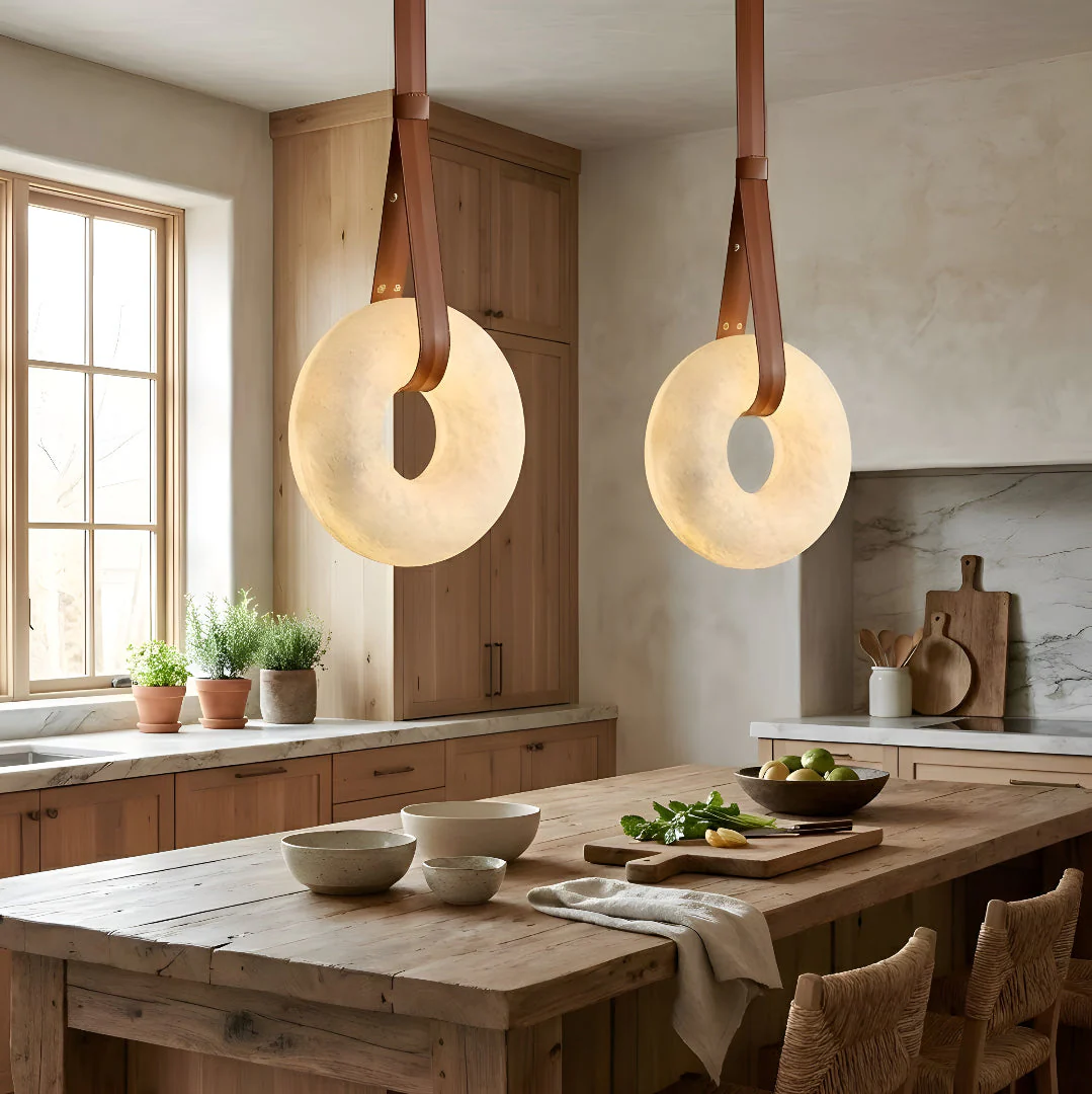 Alavian – Alabaster Leren Hanglamp - Image 8