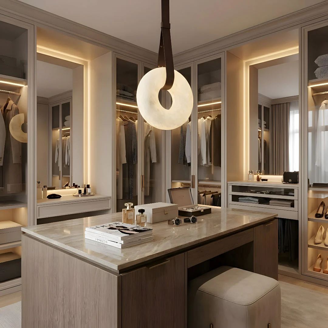 Alavian – Alabaster Leren Hanglamp - Image 9