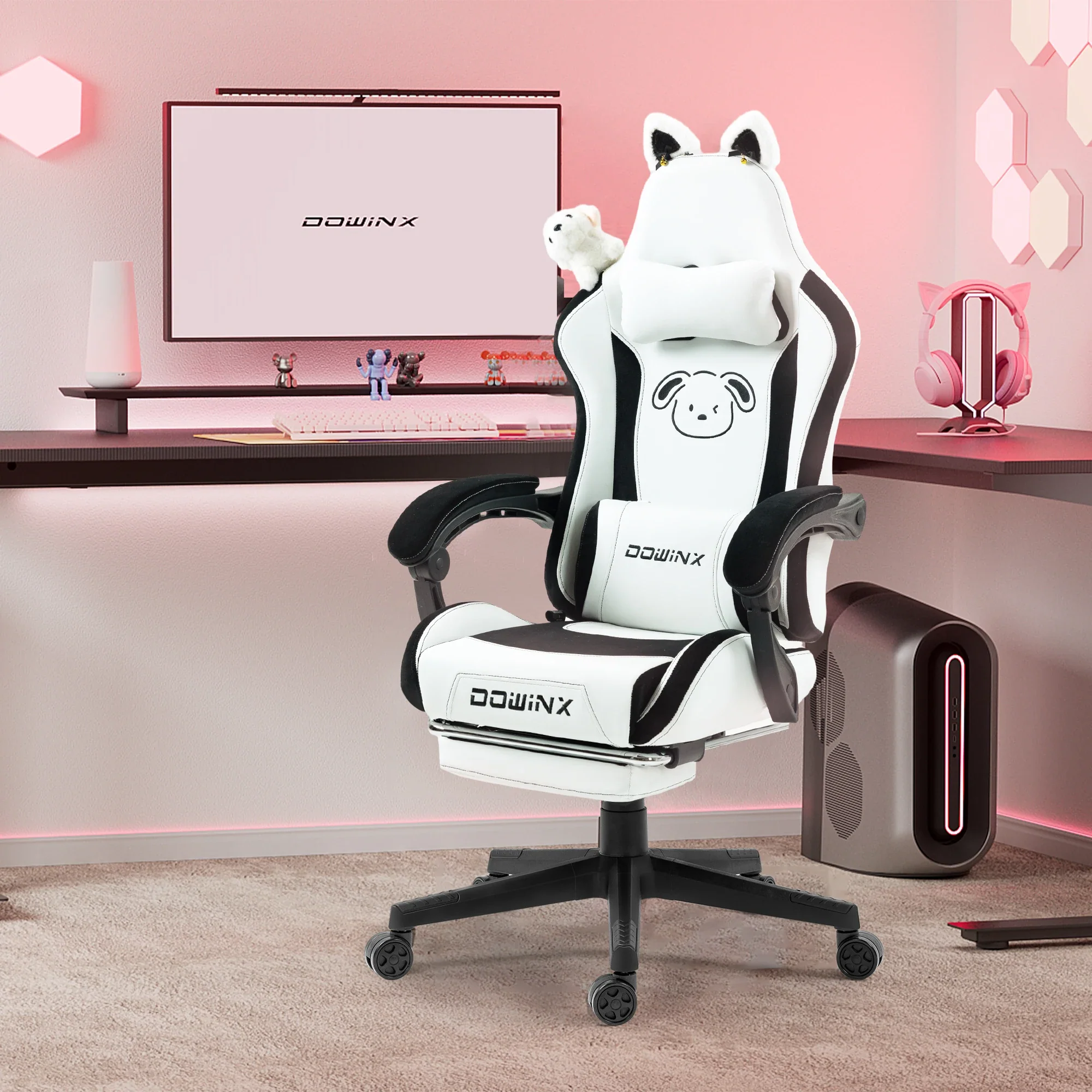 Altara - Gamingstoel met Kattenoren Lendensteun Voetsteun en Hoofdsteun - Image 11