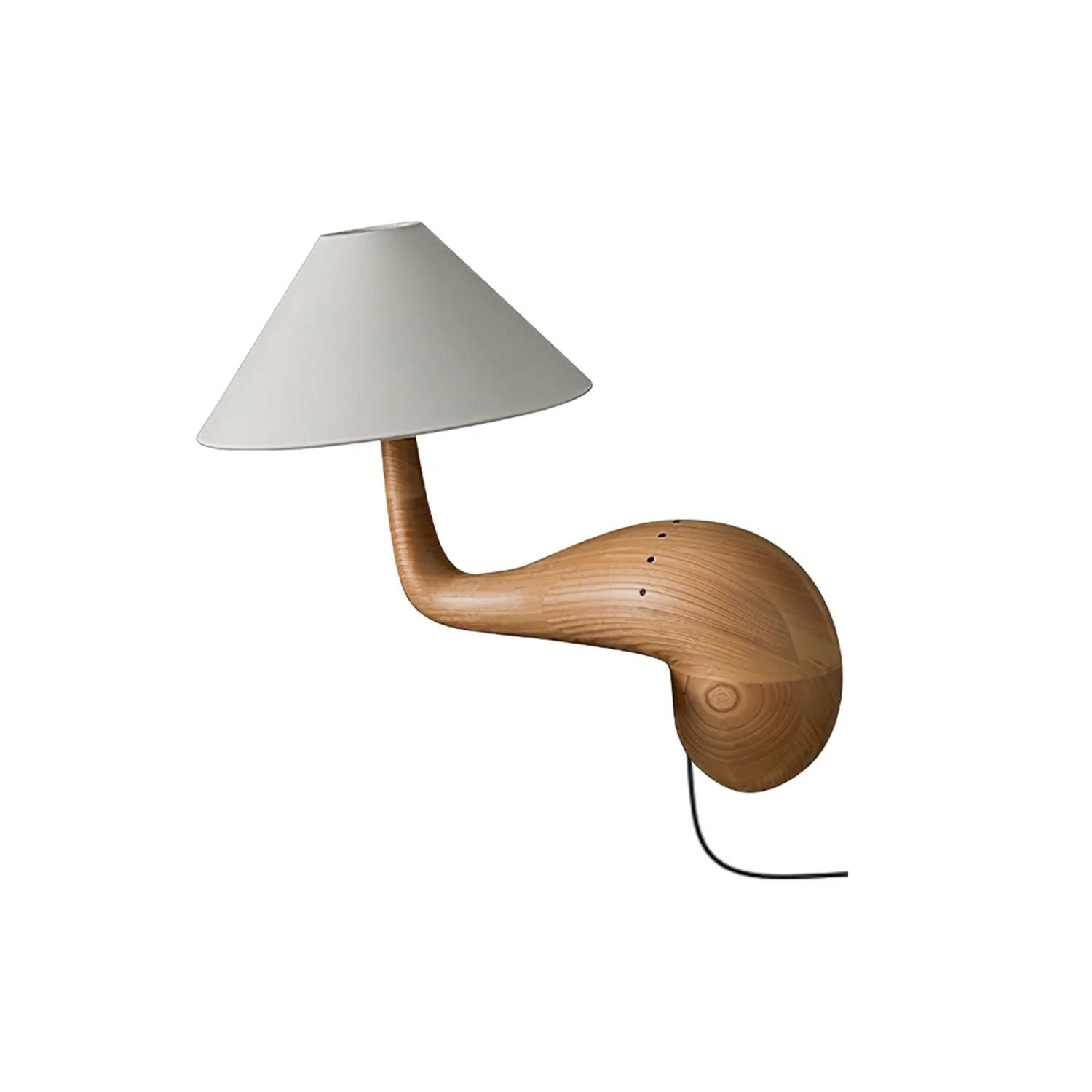 Aluneth – Houten Tafellamp met Laagprofiel en Minimalistisch Ontwerp