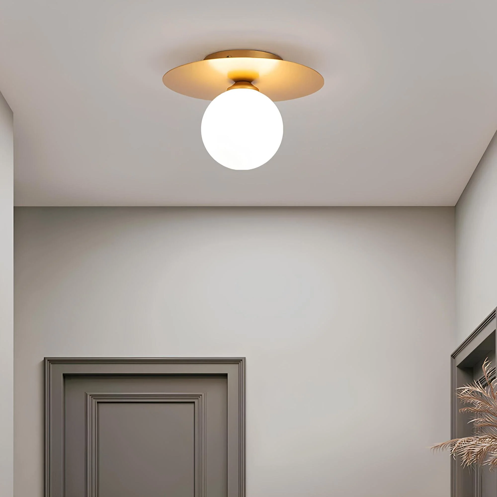 Alura - Gouden LED Plafondlamp met Tijdloos Bolvormig Ontwerp - Image 3