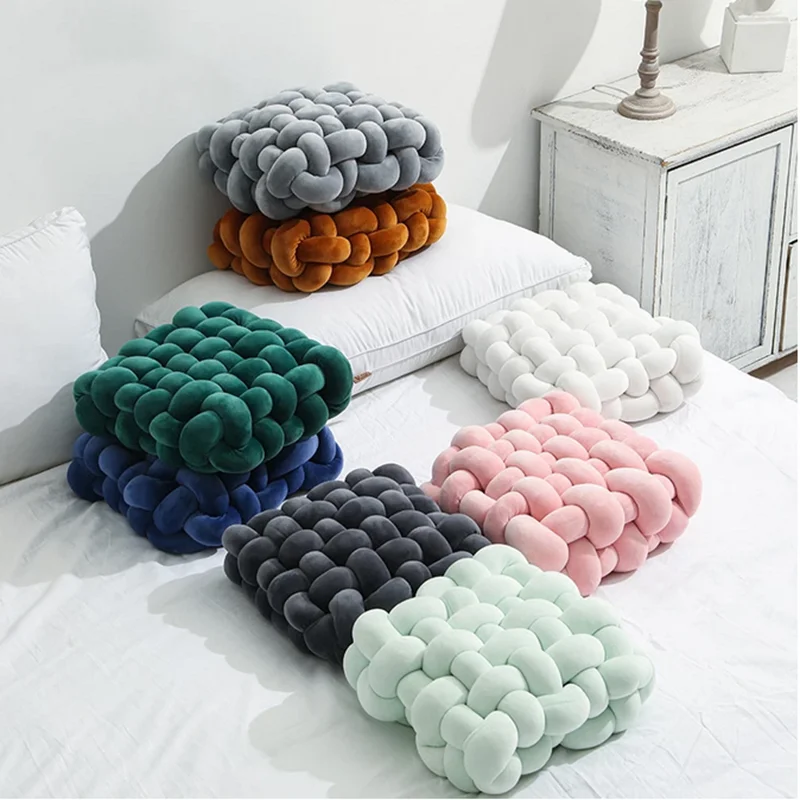 Alvèra – Gevlochten Knot Sierkussen Vierkant - Image 10
