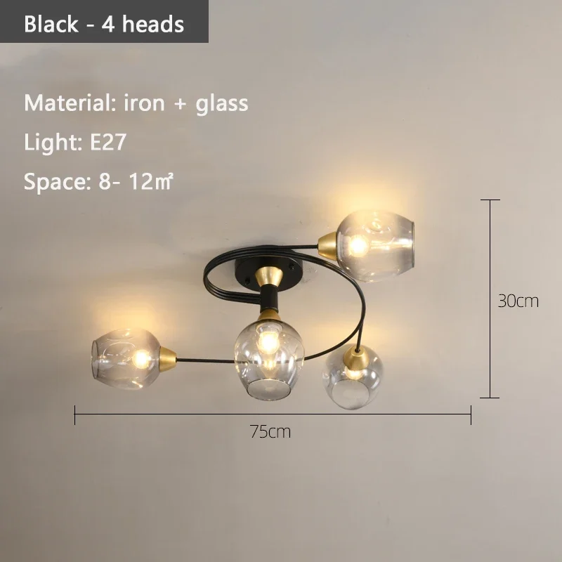 Morvella - Moleculaire Glazen Plafondlamp