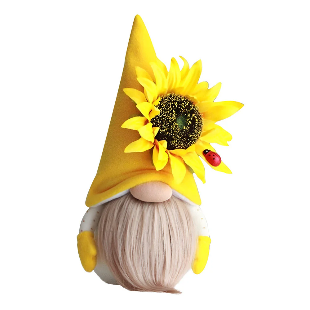 Ardalia - Schattige Handgemaakte Gnoomfiguur met Gele Zonnebloem - Image 6