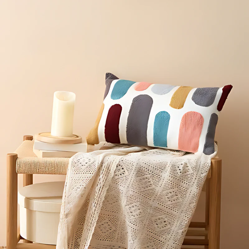 Arthena - Geborduurde Sierkussens met Abstracte Boho Vormen voor Woon- en Slaapkamer - Image 9