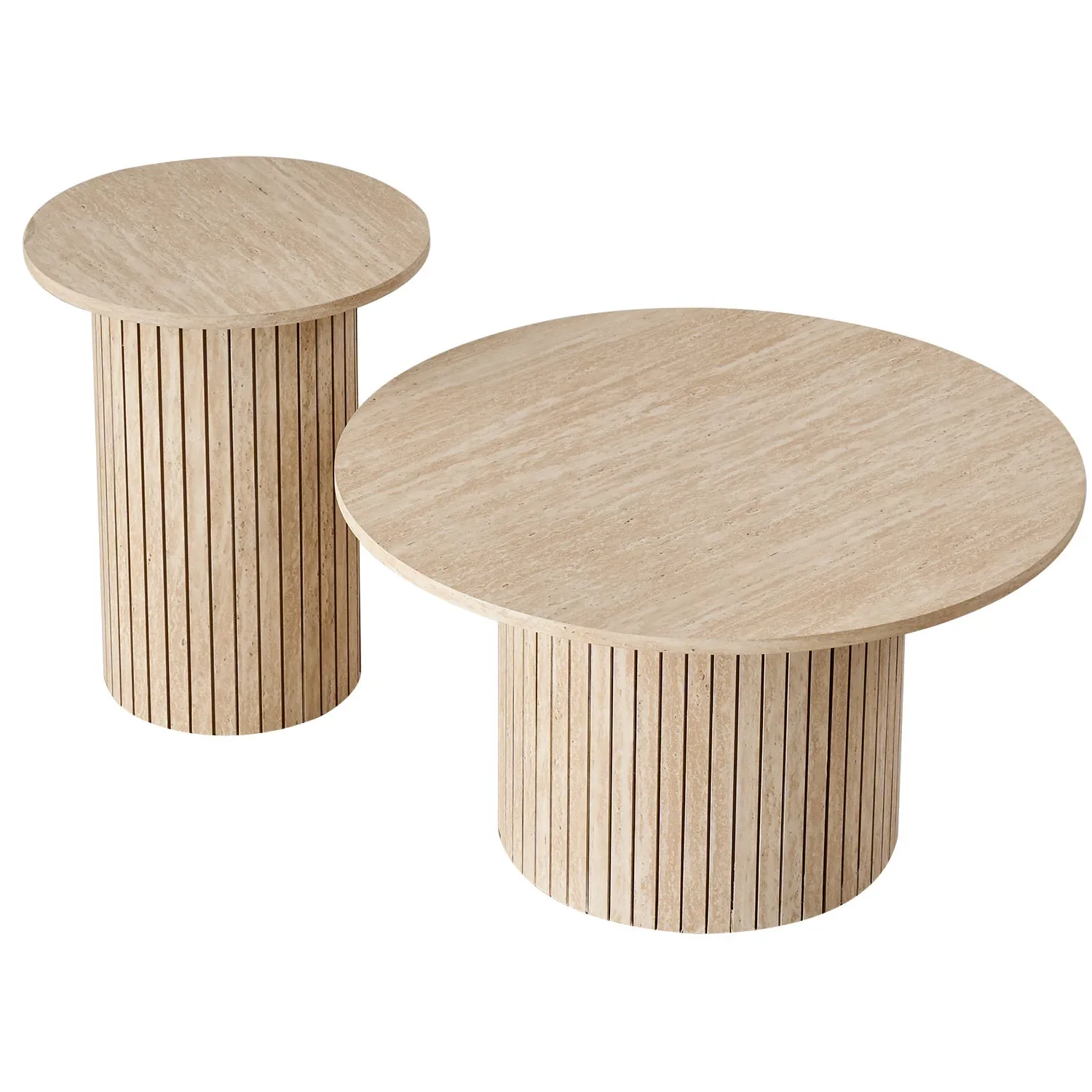 Arvellonn - Ronde Nestbare Salontafel Set 2 Delig 70cm 40cm - Image 4