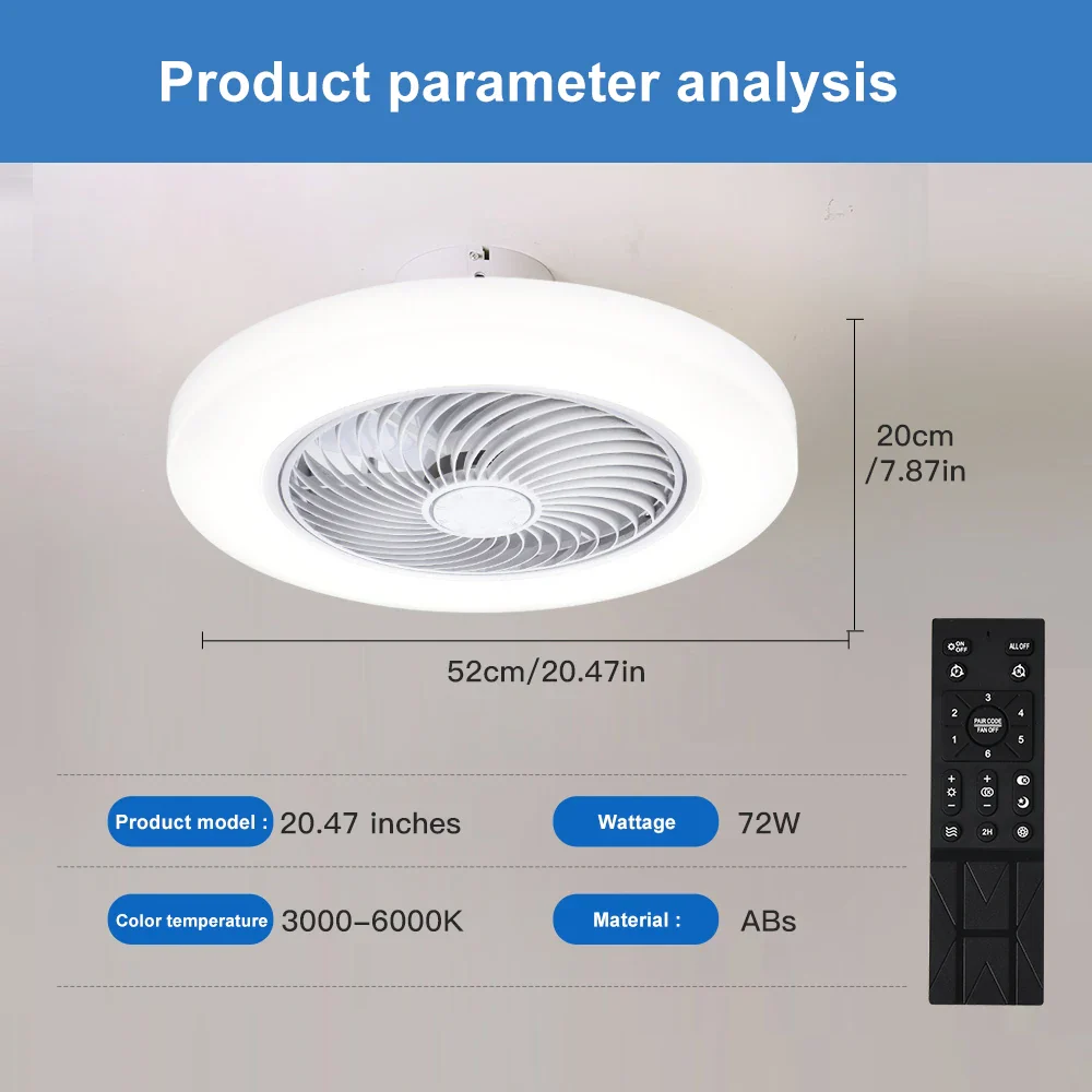 Arviello - Smart Plafondventilator Met LED Lamp En Afstandsbediening - Image 3