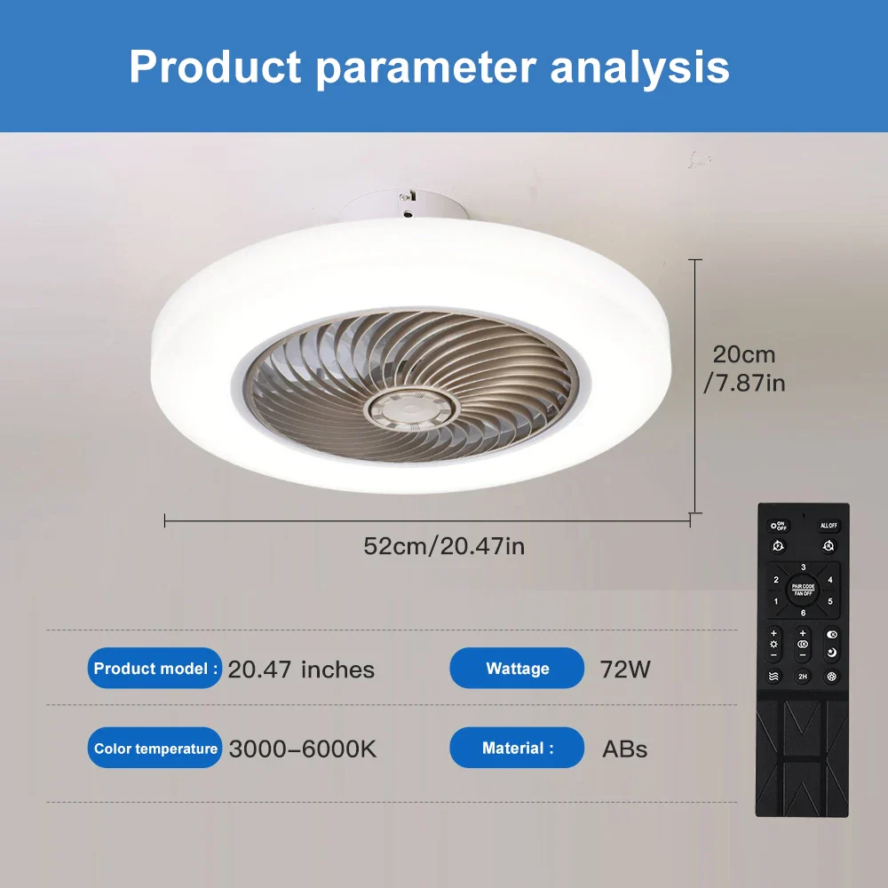 Arviello - Smart Plafondventilator Met LED Lamp En Afstandsbediening - Image 4