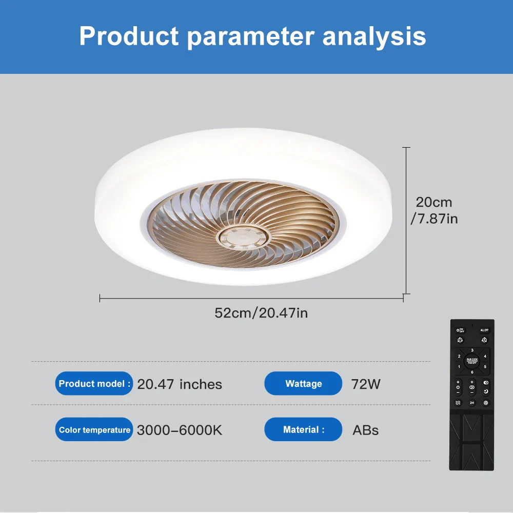 Arviello - Smart Plafondventilator Met LED Lamp En Afstandsbediening - Image 9