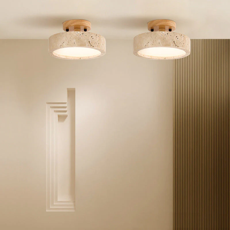 Aterna - Ronde Travertin LED Plafondlamp - Image 3