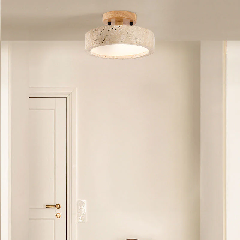 Aterna - Ronde Travertin LED Plafondlamp - Image 4