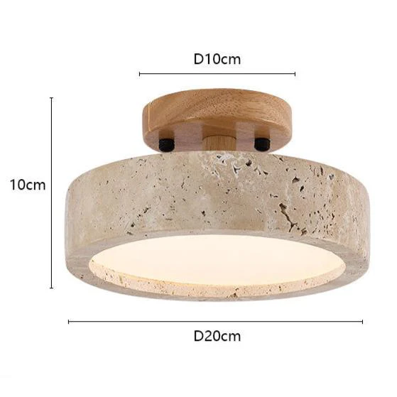 Aterna - Ronde Travertin LED Plafondlamp - Image 9