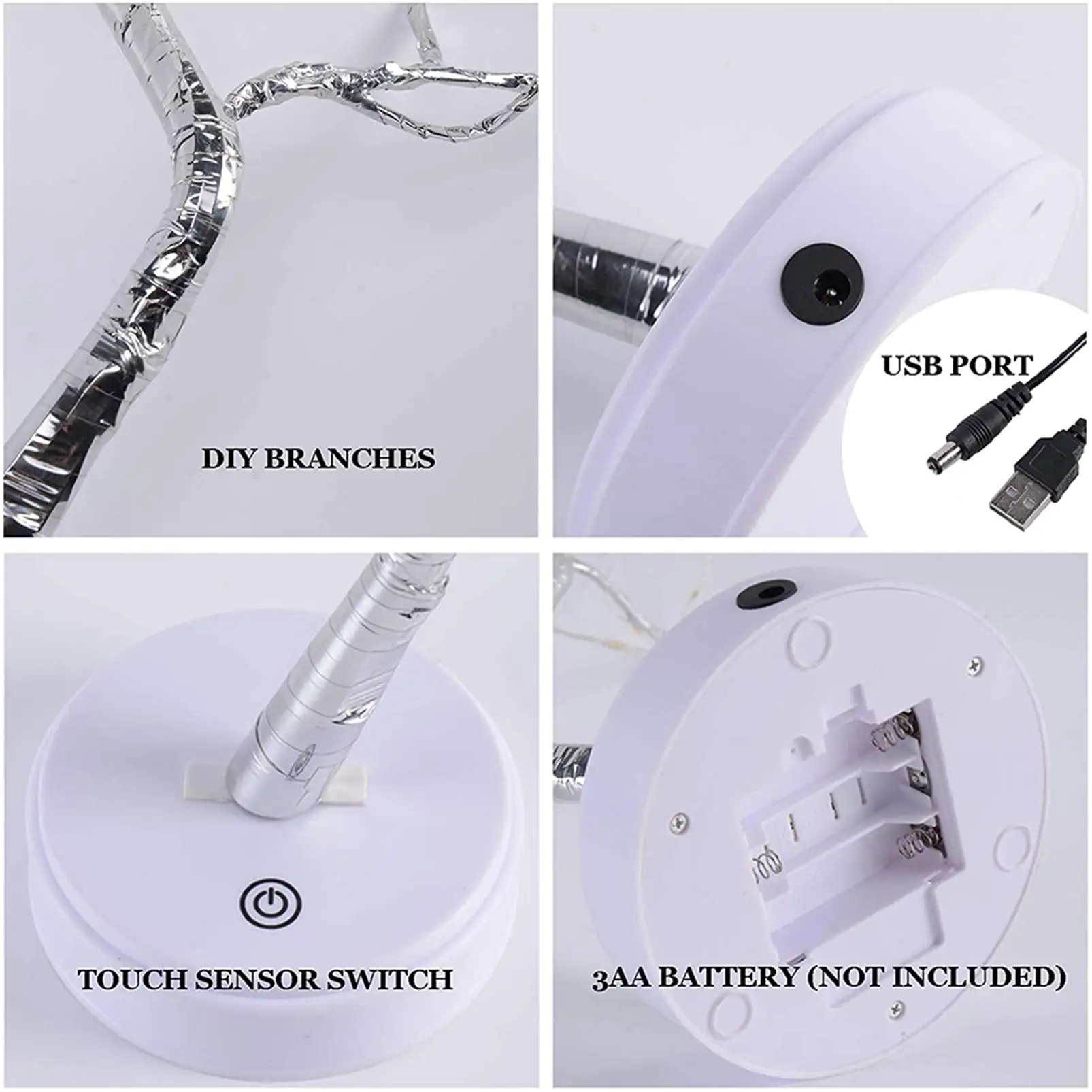 Auralyn – 108 LED Bonsai Tafellamp met Afstandsbediening en USB - Image 7