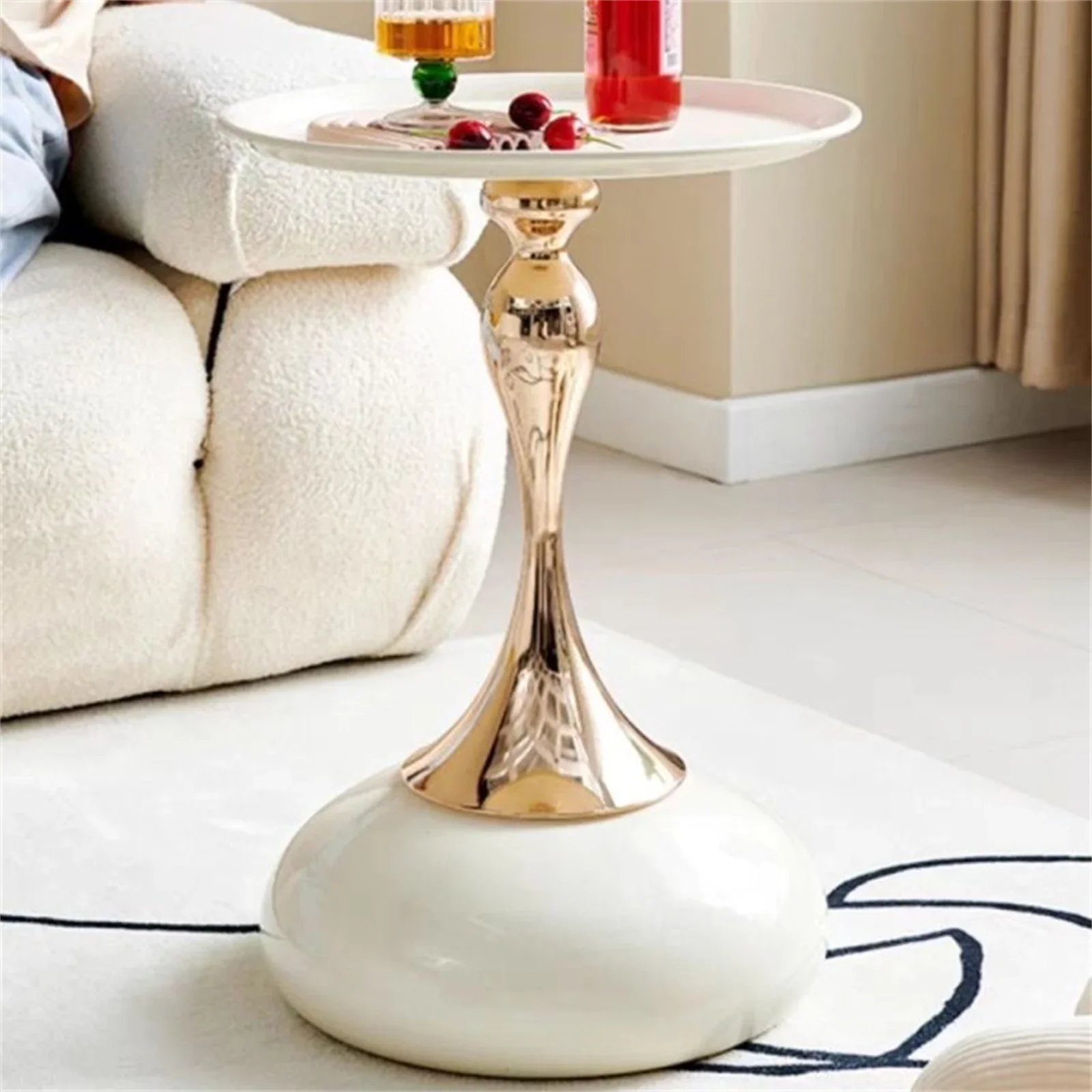 Auranelle - Italiaans Design Kleine Ronde Bijzettafel in Lichte Luxe Stijl - Image 3