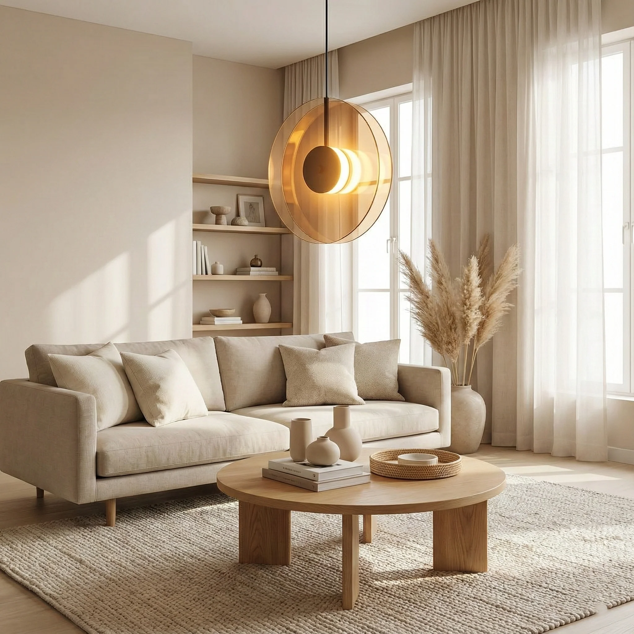 Aurevonn - Minimalistische Glazen Hanglamp Met Amber Gloed - Image 8