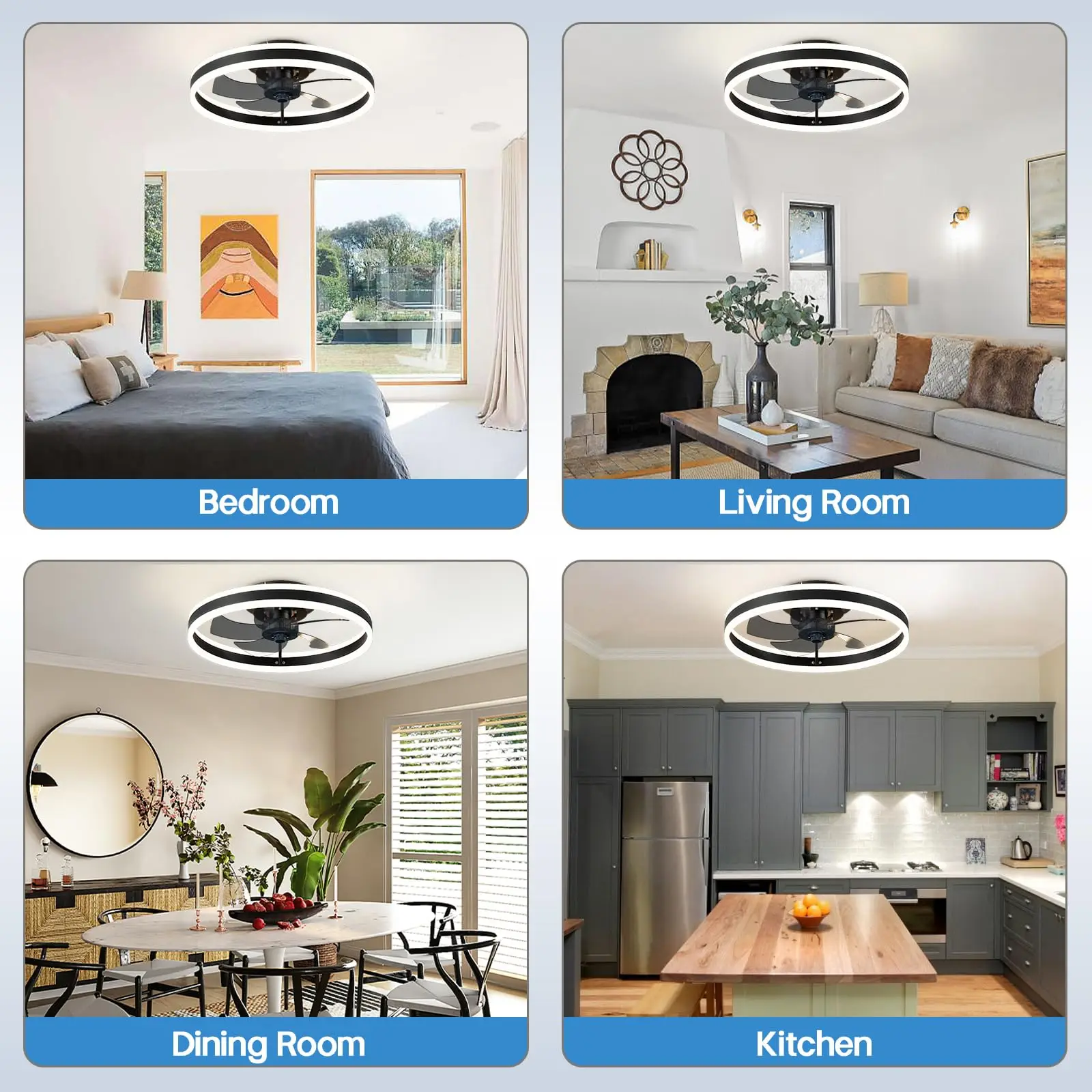 Avelion - Ronde Plafondventilator Met LED Lamp En Afstandsbediening - Image 11