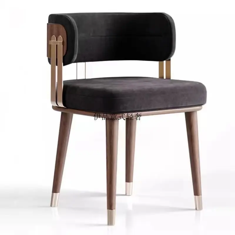 Avernae - Massief Houten Eetkamerstoel Modern Rugleuning - Image 5