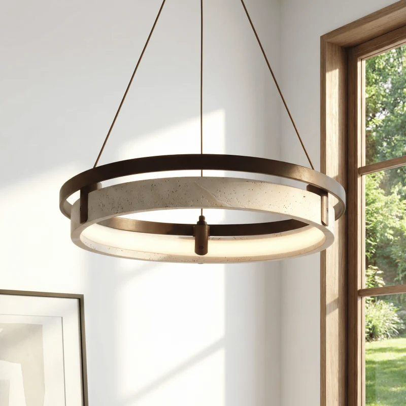 Averoux – Travertin Hanglamp Ringdesign - Image 4