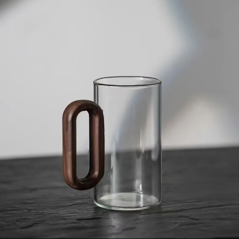 Bravion - Hittebestendige Glazen Mok Met Houten Handvat - Image 2