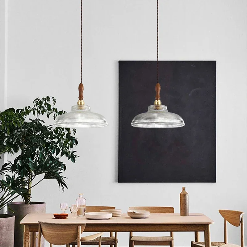 Braviont - Glazen Hanglamp Met Hout En Metaal E27 - Image 3