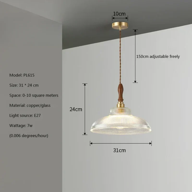 Braviont - Glazen Hanglamp Met Hout En Metaal E27 - Image 9
