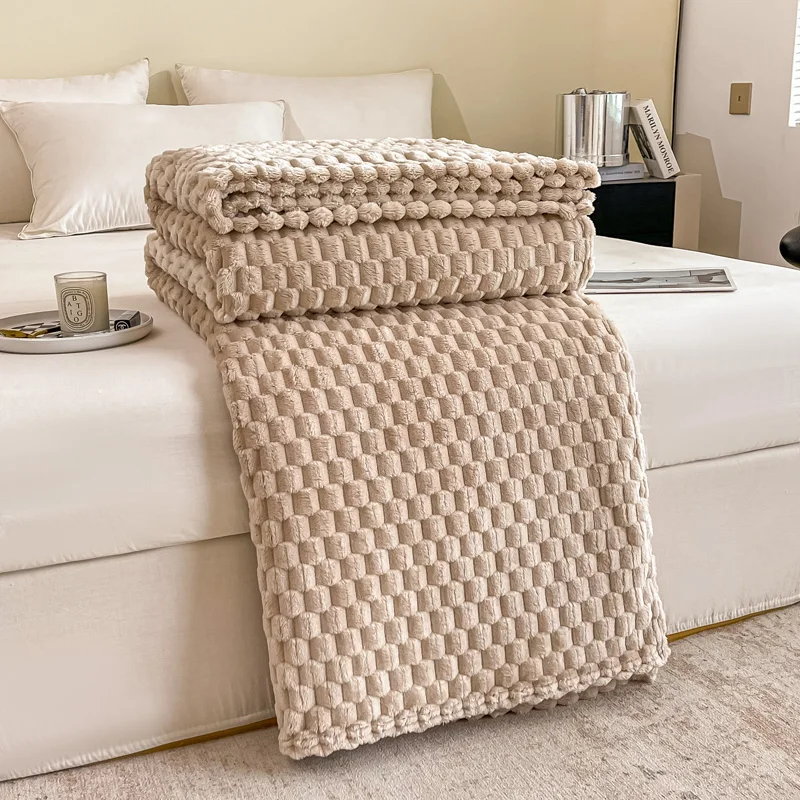 Caelidra - Geruite Zachte Fluwelen Deken Warm Knusse Plaid voor Bank en Bed - Image 10