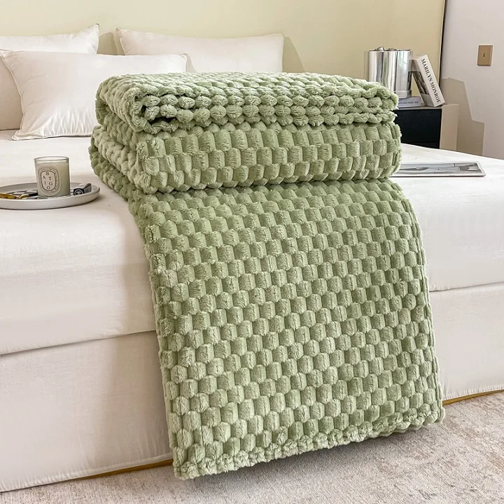 Caelidra - Geruite Zachte Fluwelen Deken Warm Knusse Plaid voor Bank en Bed - Image 13