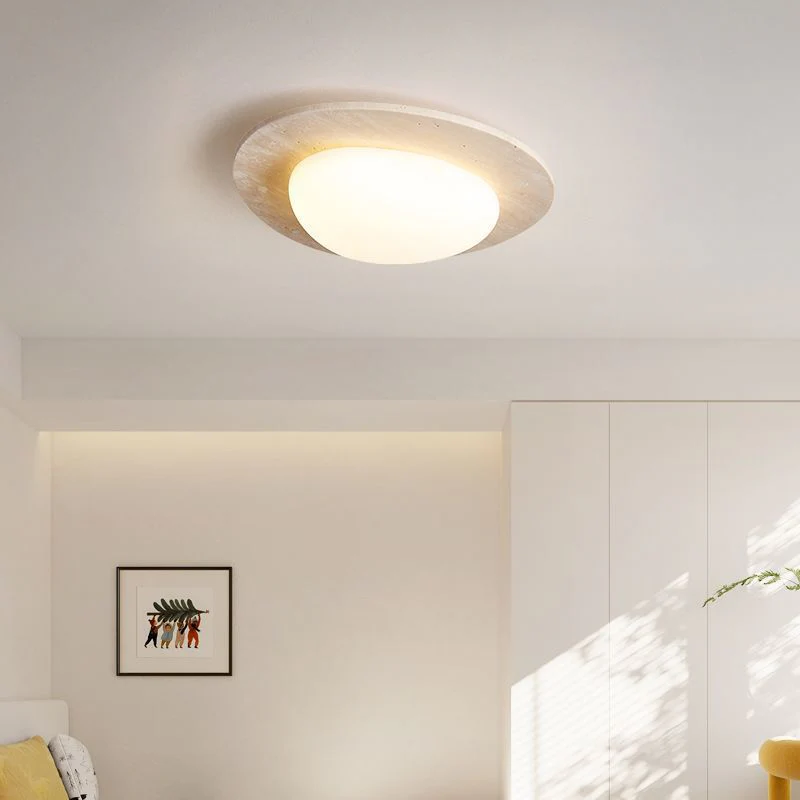 Calla - Crème Travertin LED Plafondlamp - Image 3