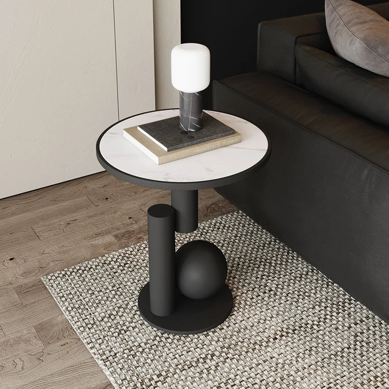 Calviera - Ronde Luxe Bijzettafel Voor Woonkamer