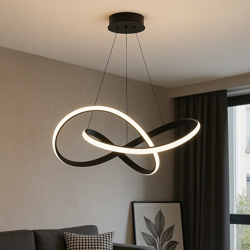Camara - Moderne Hanglamp Eetkamer Aluminium Zwart