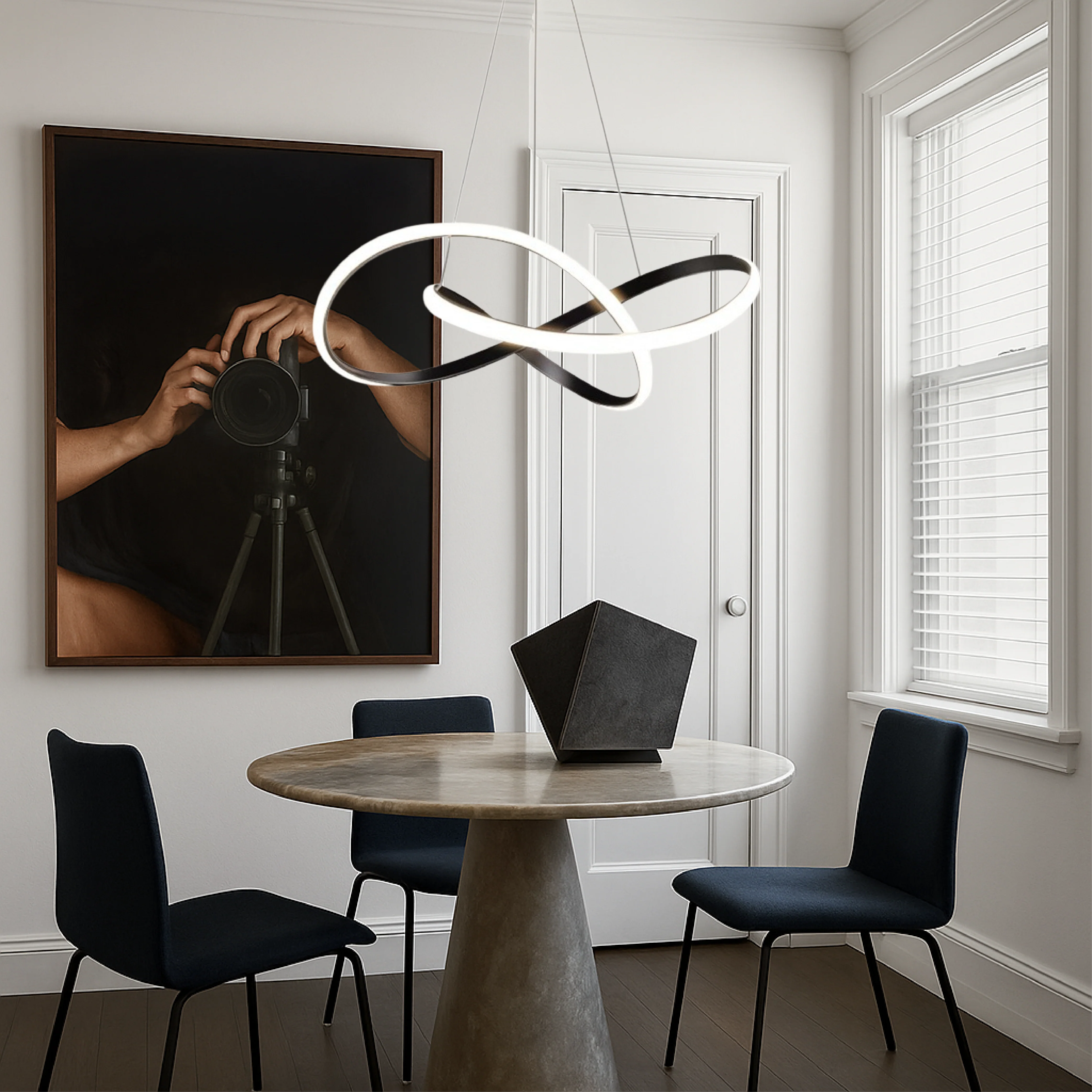 Camara - Moderne Hanglamp Eetkamer Aluminium Zwart - Image 4