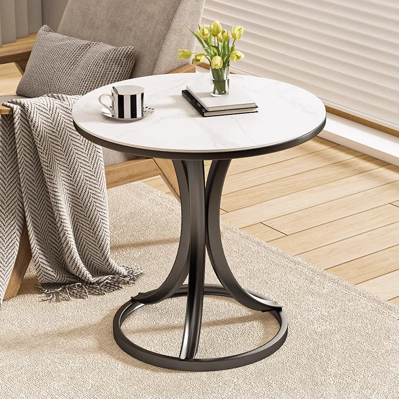 Cavero - Ronde Rock Slab Bijzettafel Voor Bank Of Bed - Image 18