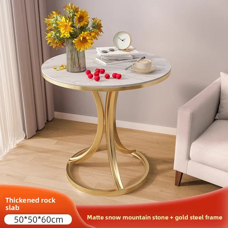 Cavero - Ronde Rock Slab Bijzettafel Voor Bank Of Bed - Image 2