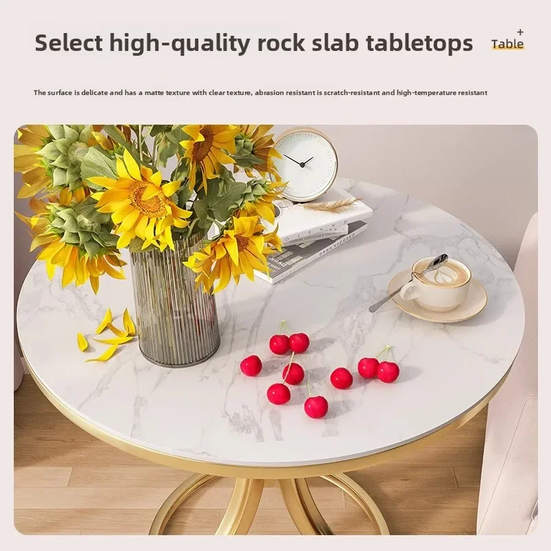 Cavero - Ronde Rock Slab Bijzettafel Voor Bank Of Bed - Image 20