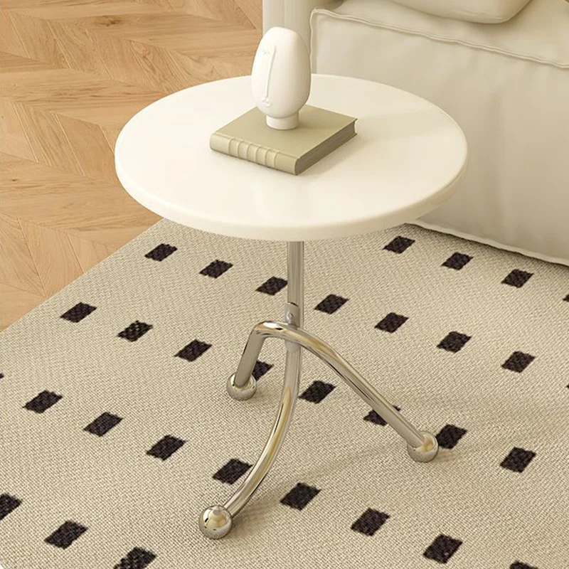 Caverox - Houten Ronde Bijzettafel Met RVS Poot - Image 2