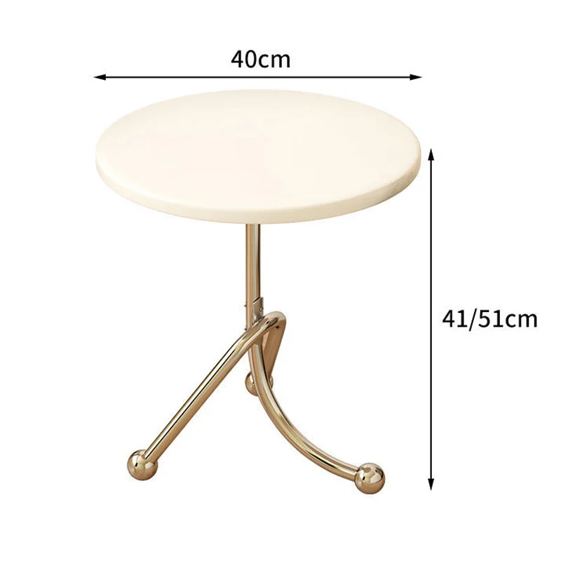 Caverox - Houten Ronde Bijzettafel Met RVS Poot - Image 4