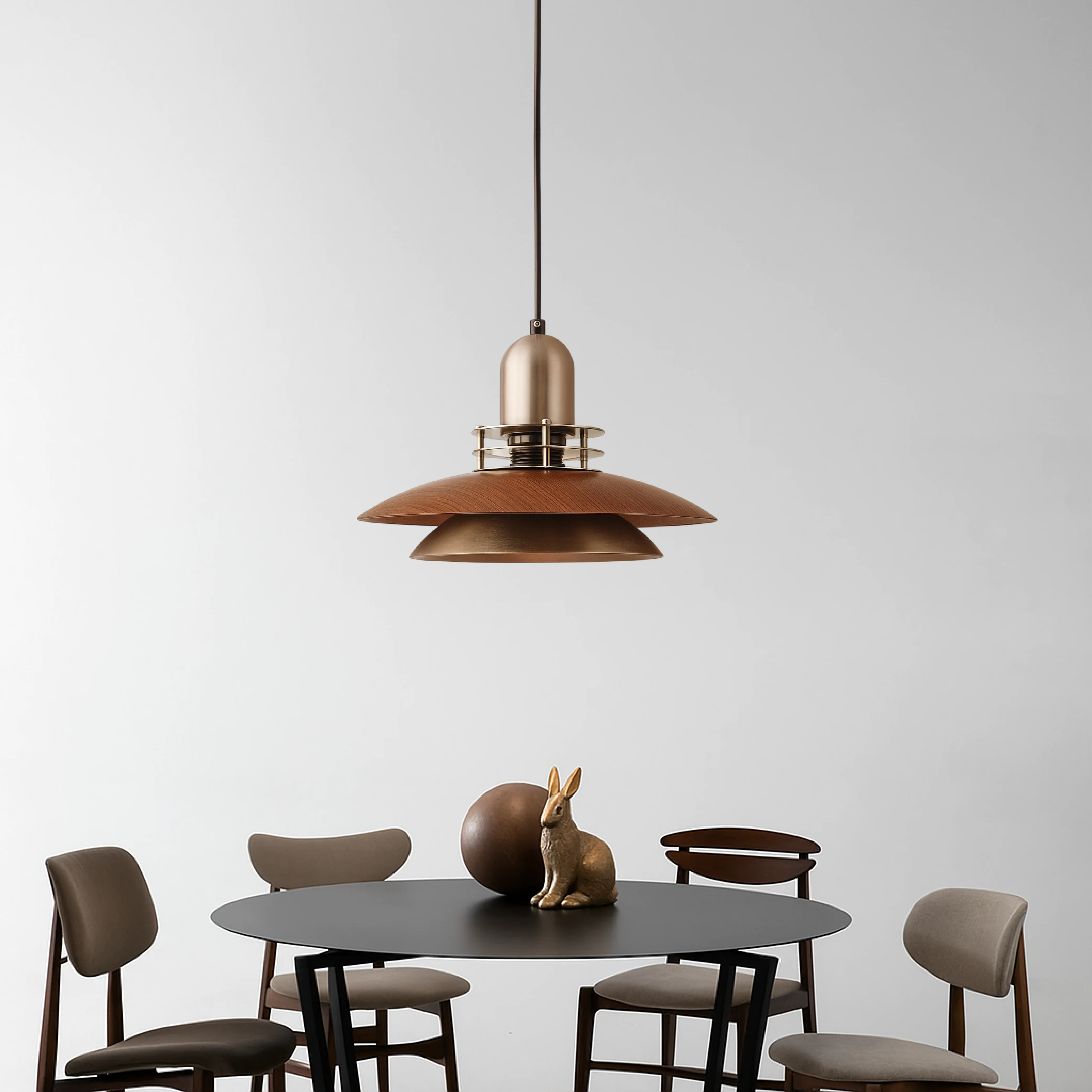 Cilessa - Hanglamp met Gelaagd Walnoothout Design - Image 4